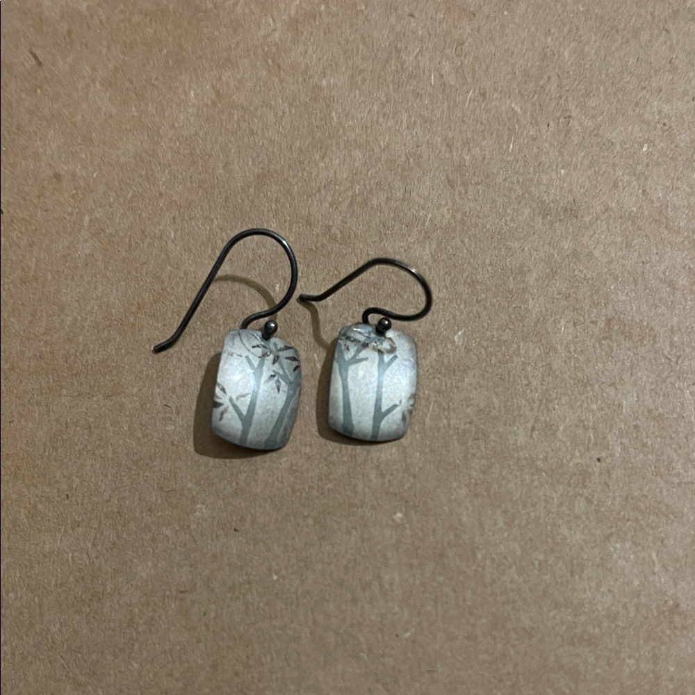 Holly Yashi Niobium SilverBamboo Motif Earrings, Bamboo Design Earrings!